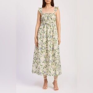 En Saison Charleston Ruffle Shirred Midi Sundress